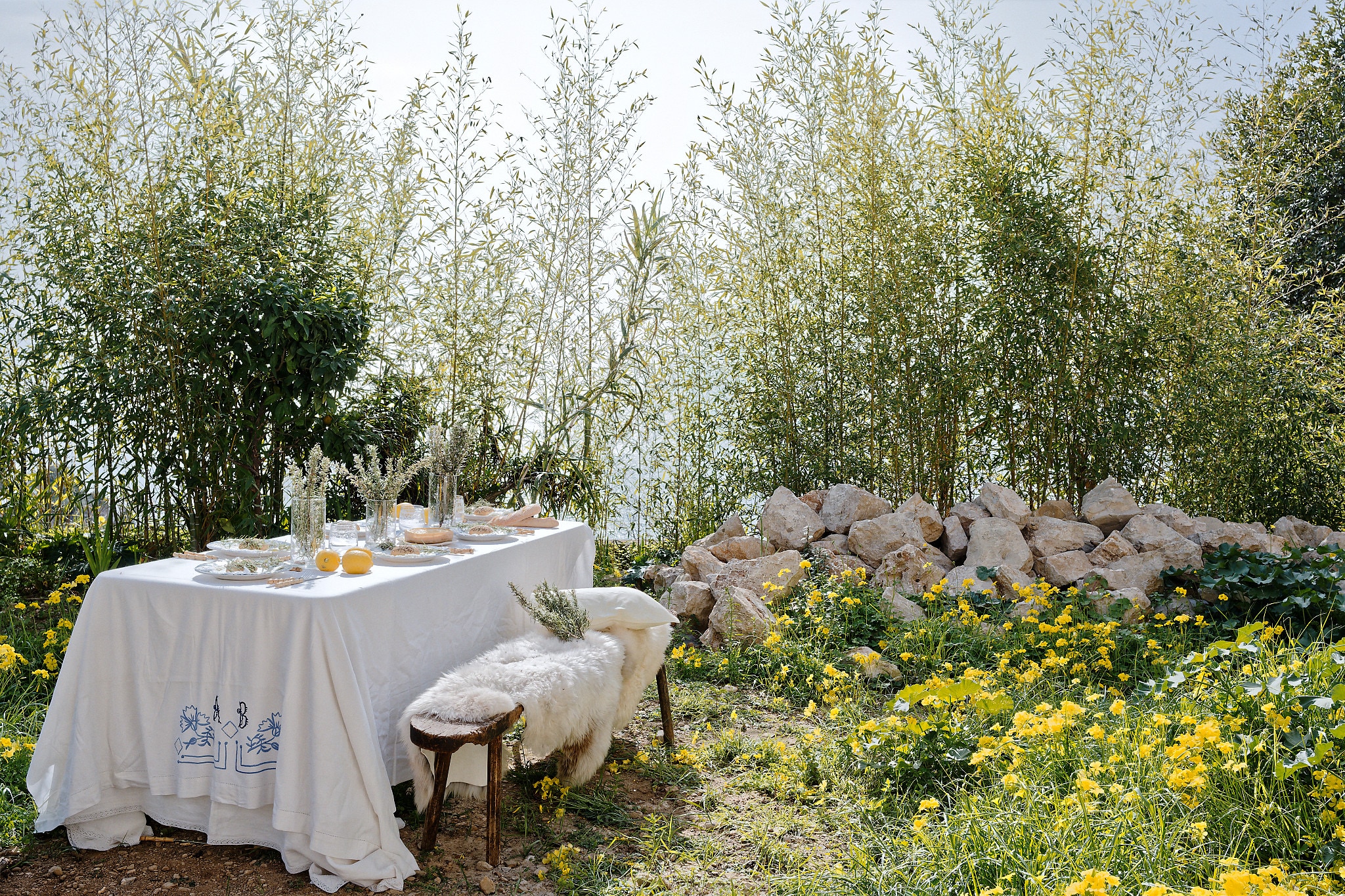 Easter hosting at home - Riviera-inspired table styling